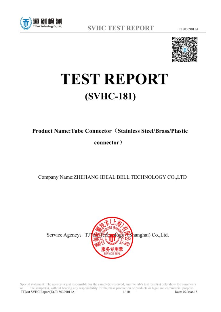 REACH test report