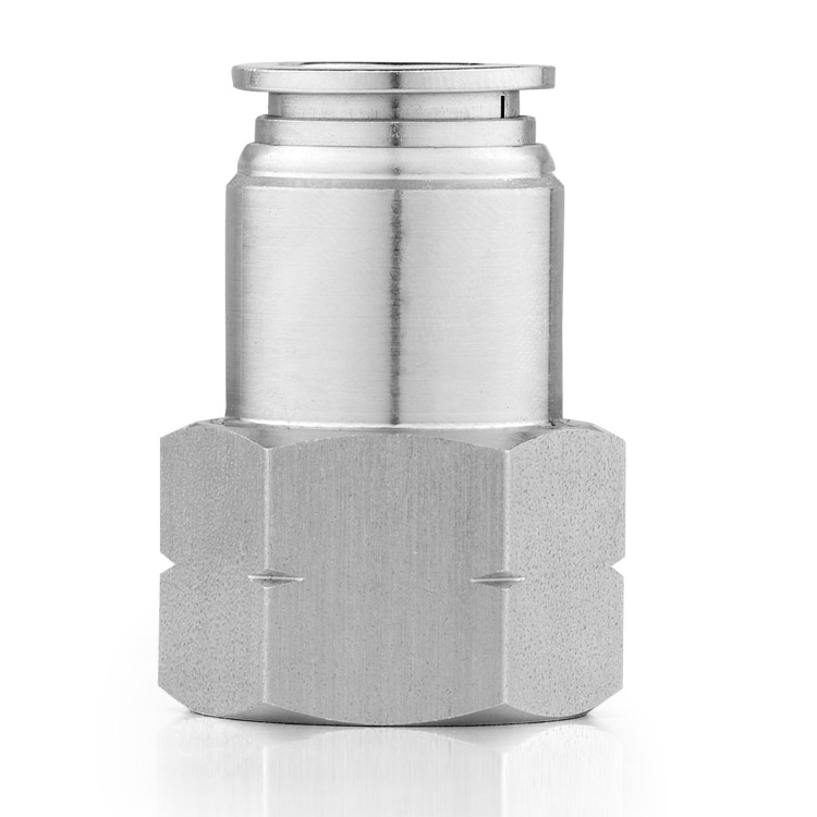 316L Stainless Steel Female Straight Connector-SSPCF